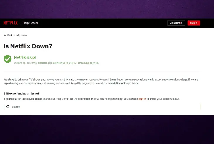 check the netflix server status