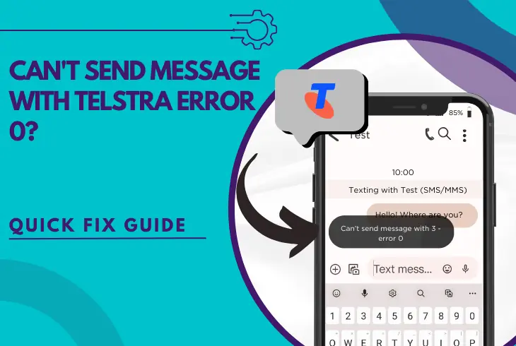 can't send message with telstra error 0