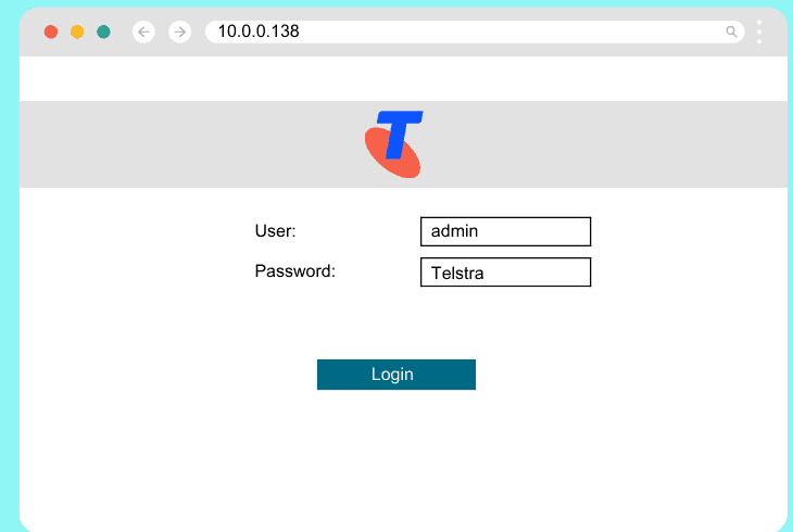 access your telstra modem