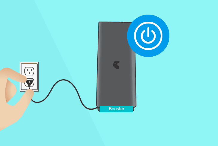 power on the telstra wi-fi booster