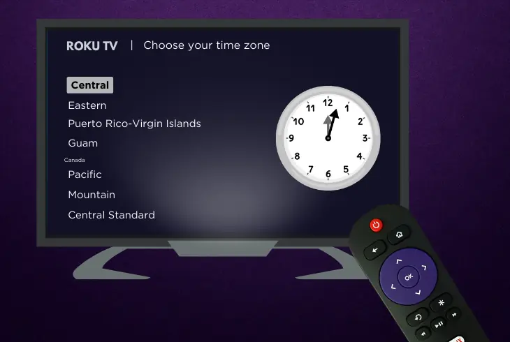 correct your roku tv’s time zone
