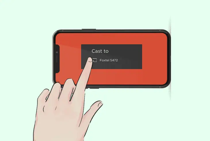 how to cast foxtel go to tv