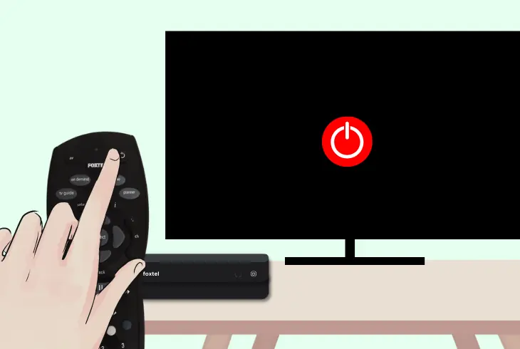turn on your foxtel iq5 and tv