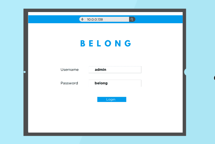 how to access belong modem
