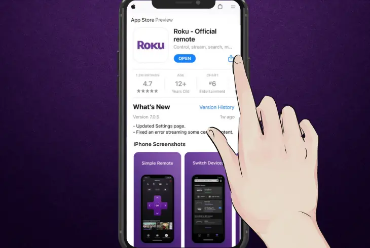 reinstall the roku app on apple’s ios