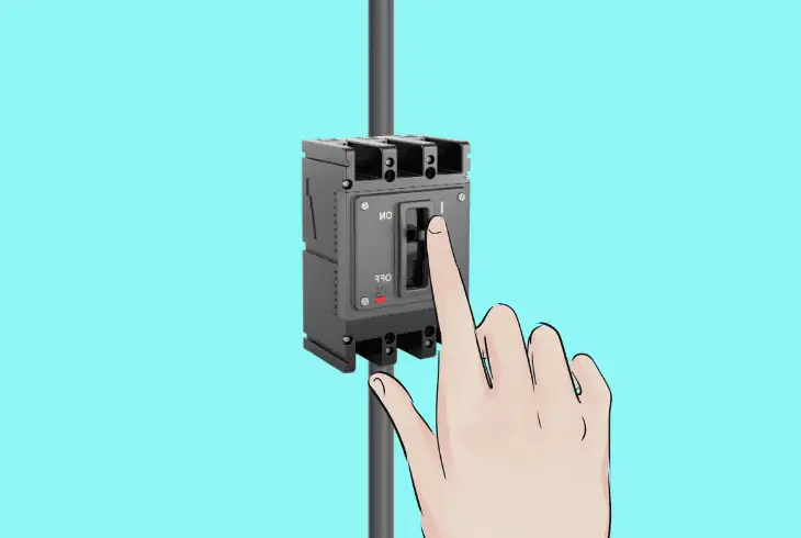 reset power from the breaker (wired)