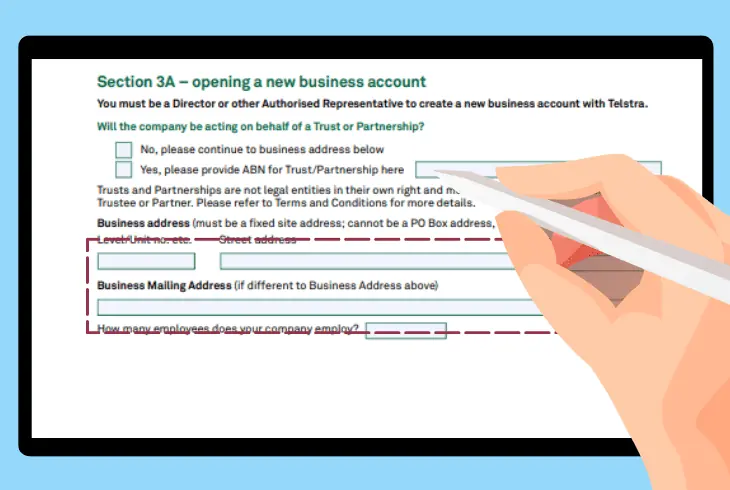 section 3a opening a new business account