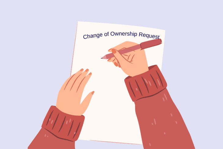 fill out the ownership change form