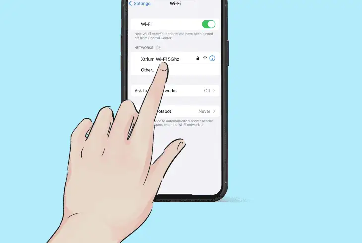 ensure device connects at&t home wifi iphone