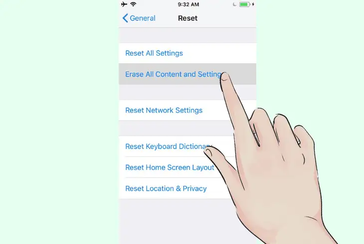 reset apple mobile to default