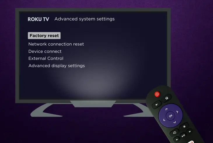 reset the roku to factory defaults