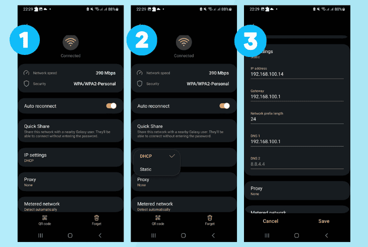 use different dns server android