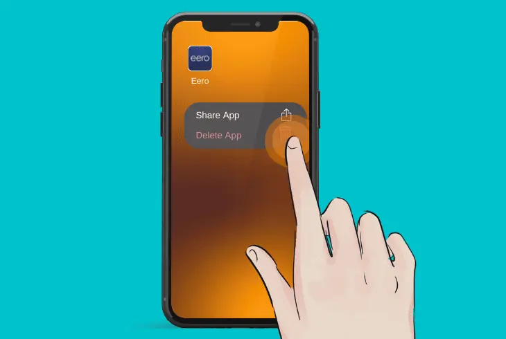 delete and install the eero app