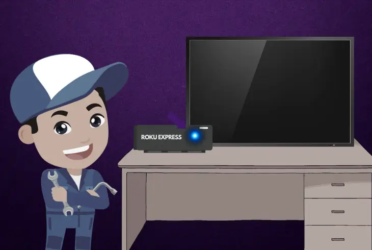 blinking blue light on roku express