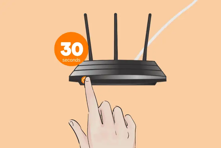 factory reset the network router