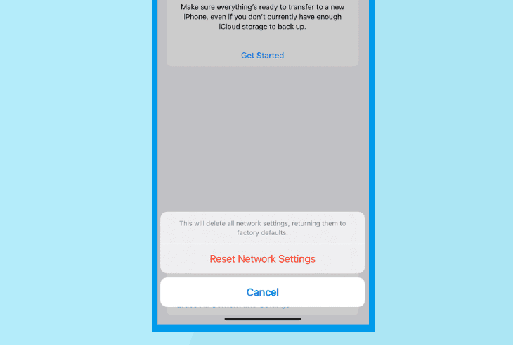 reset your device’s network settings