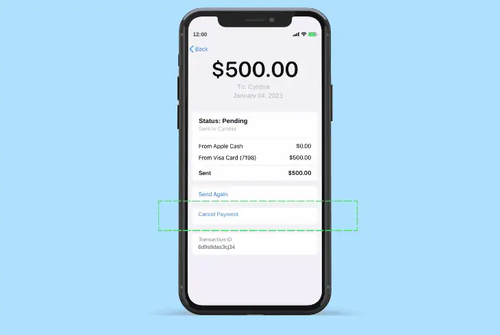cancel & re-send the payment