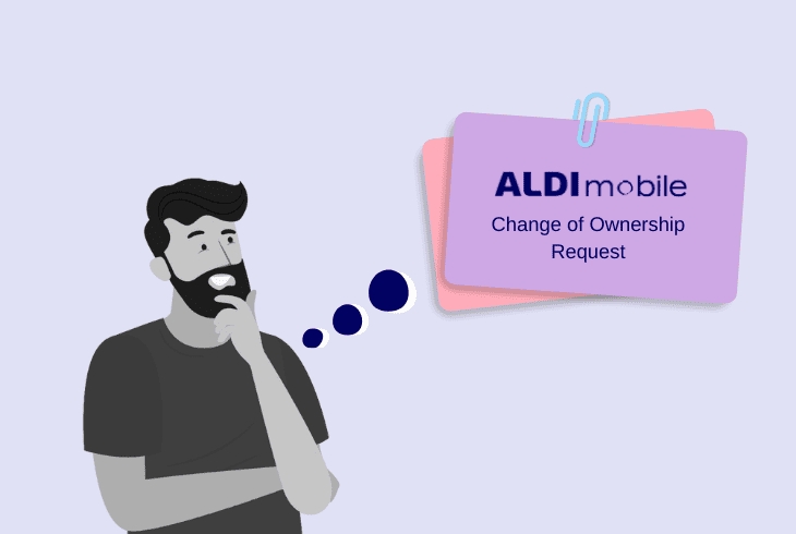 is change of ownership aldi mobile possible