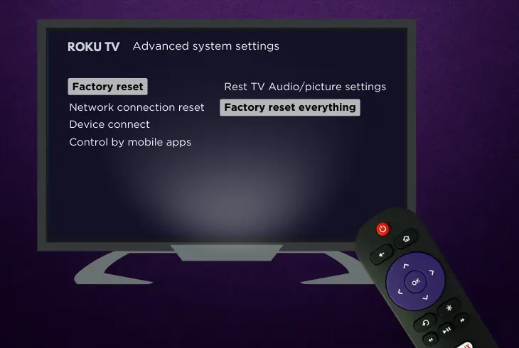 factory reset the roku express