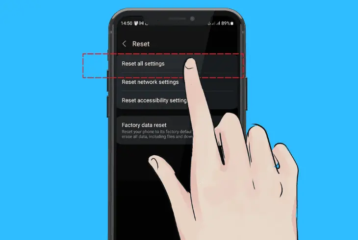 android reset device’s network settings