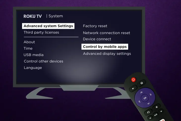 adjust “network access” on roku