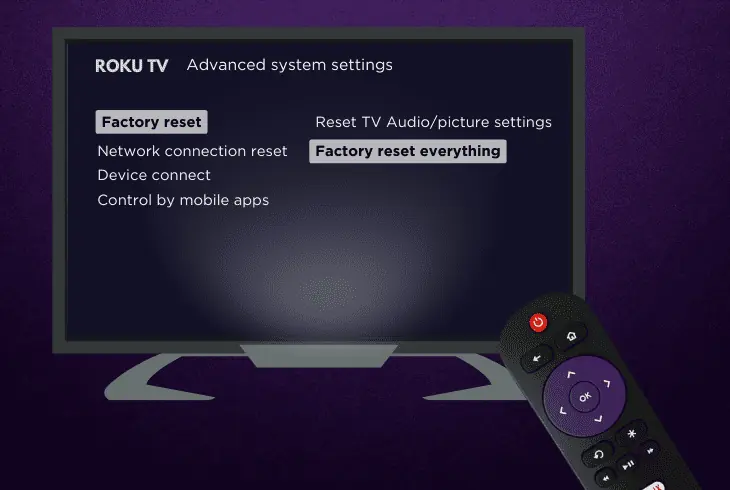 factory reset your roku