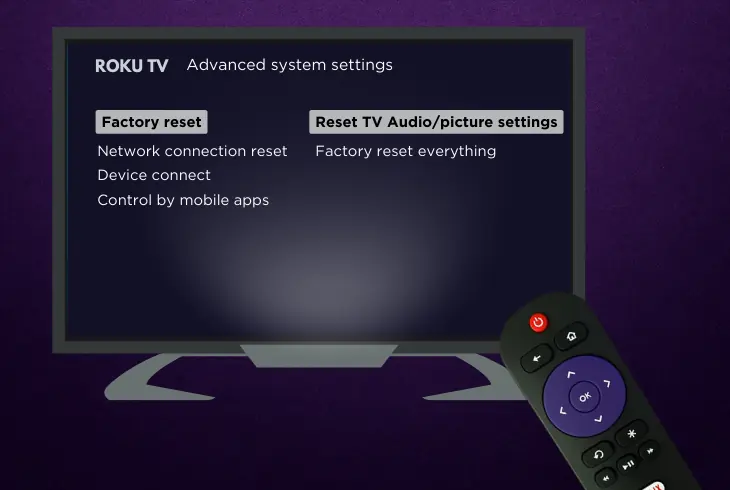reset the roku audio settings