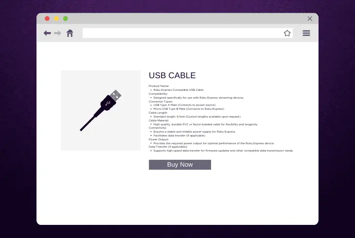 faulty roku usb power cable
