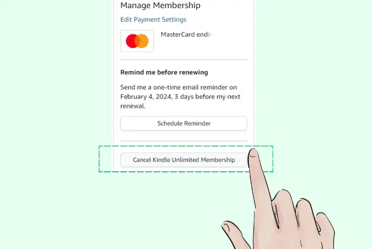 cancel via the amazon’s website
