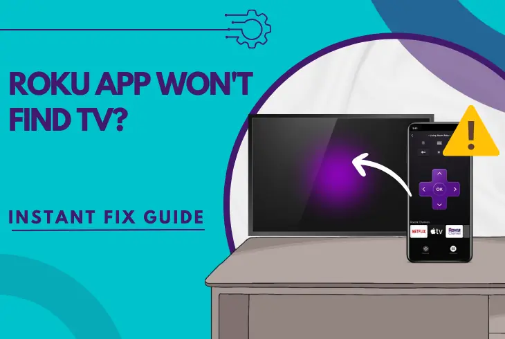 roku app won't find tv