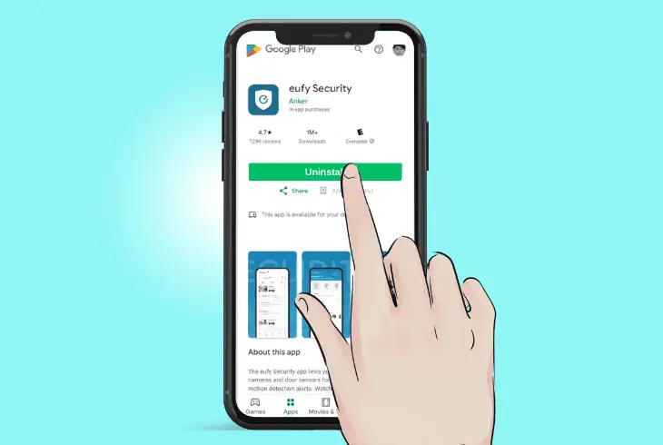 reinstall the eufy app on android