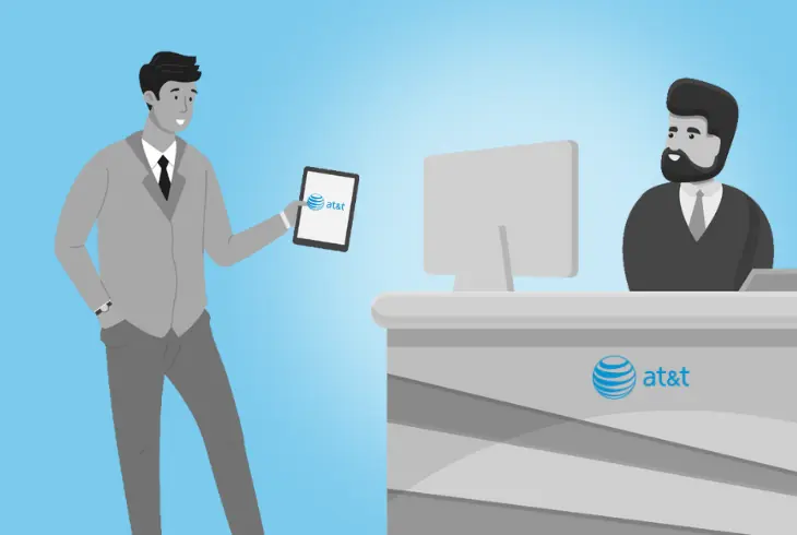 how to request at&t number change physically