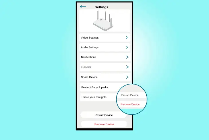 restart eufy doorbell from the app
