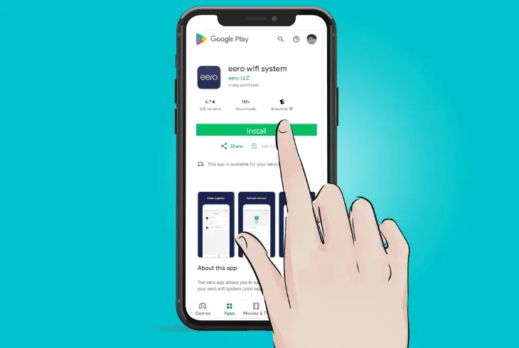 reinstall the eero app on android