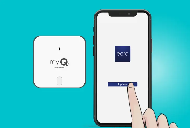 update the myq hub firmware version