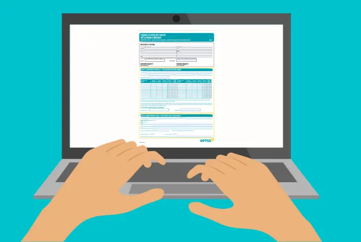 how to fill out optus form digitally