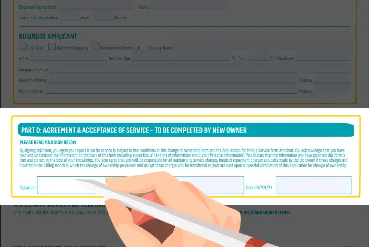 agreement & acceptance of service - new owner