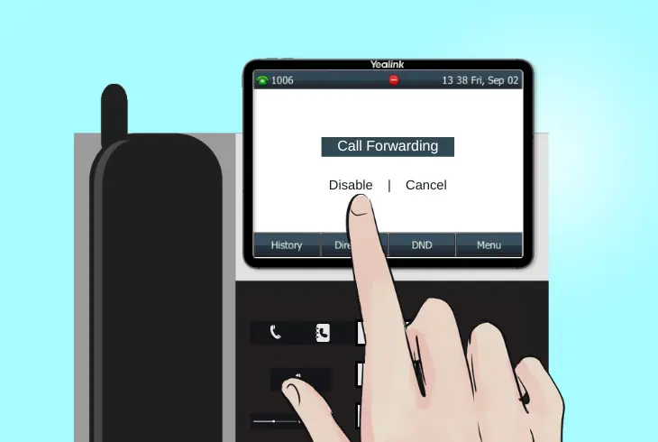 turn off yealink’s “call forwarding”