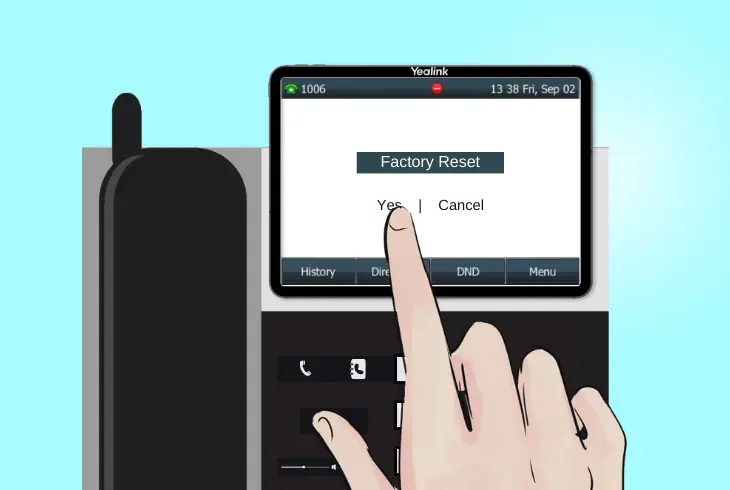 restore yealink to factory defaults