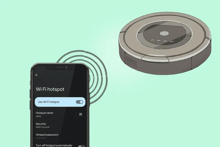 pair eufy robovac to android hotspot
