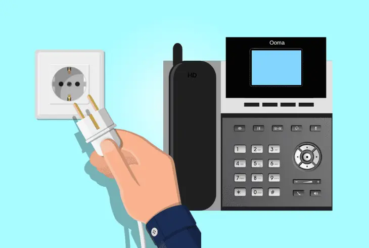 power cycle the ooma phone base