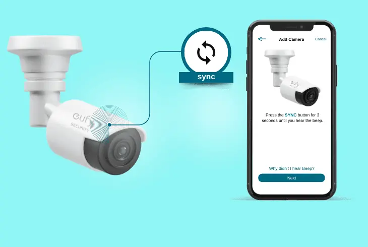 put eufy in “pairing” mode