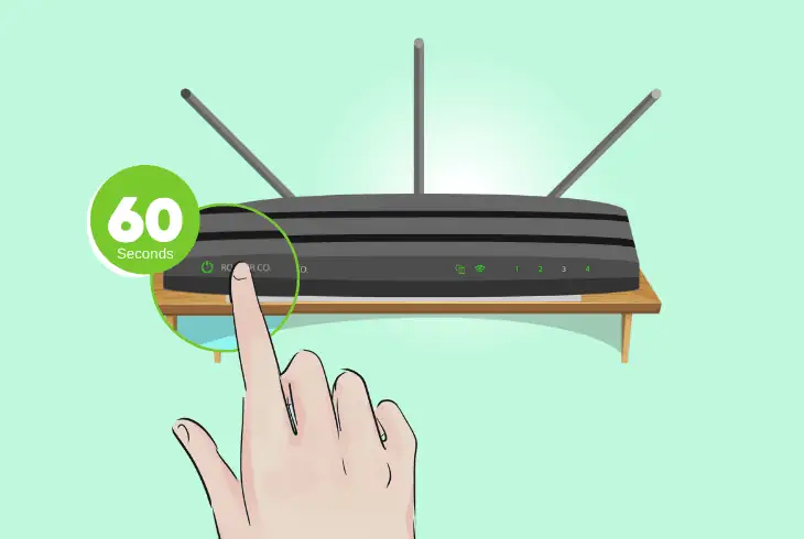 soft reset the network router