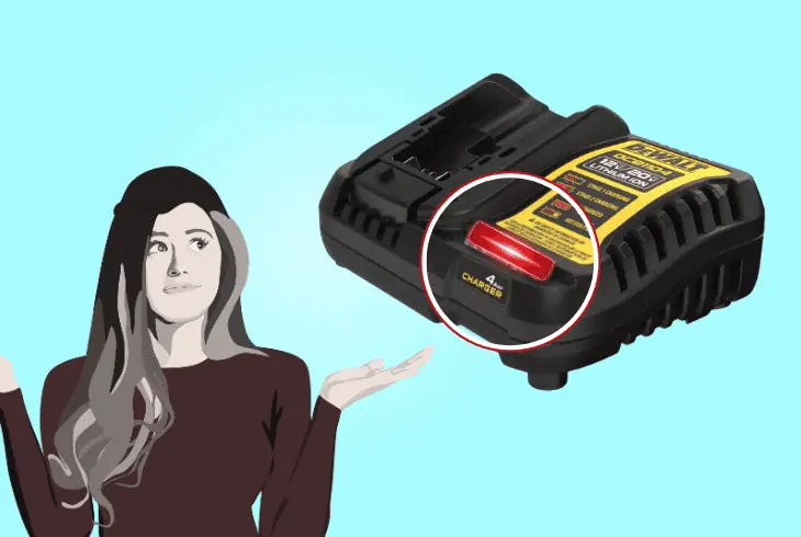 why dewalt charger flashing red light